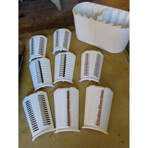 Zulay Kitchen Manual Cheese Grater 8 Blades and Holder. Sharp, 2 New